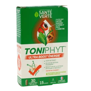 Santé Verte Toniphyt Ultra Boost Energie Comprimés Boîte De 30