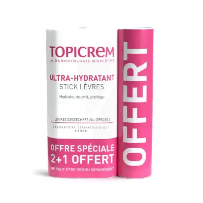 Topicrem Ultra-hyd Stick Levres 5g 2+1 Dl à CHAMBÉRY
