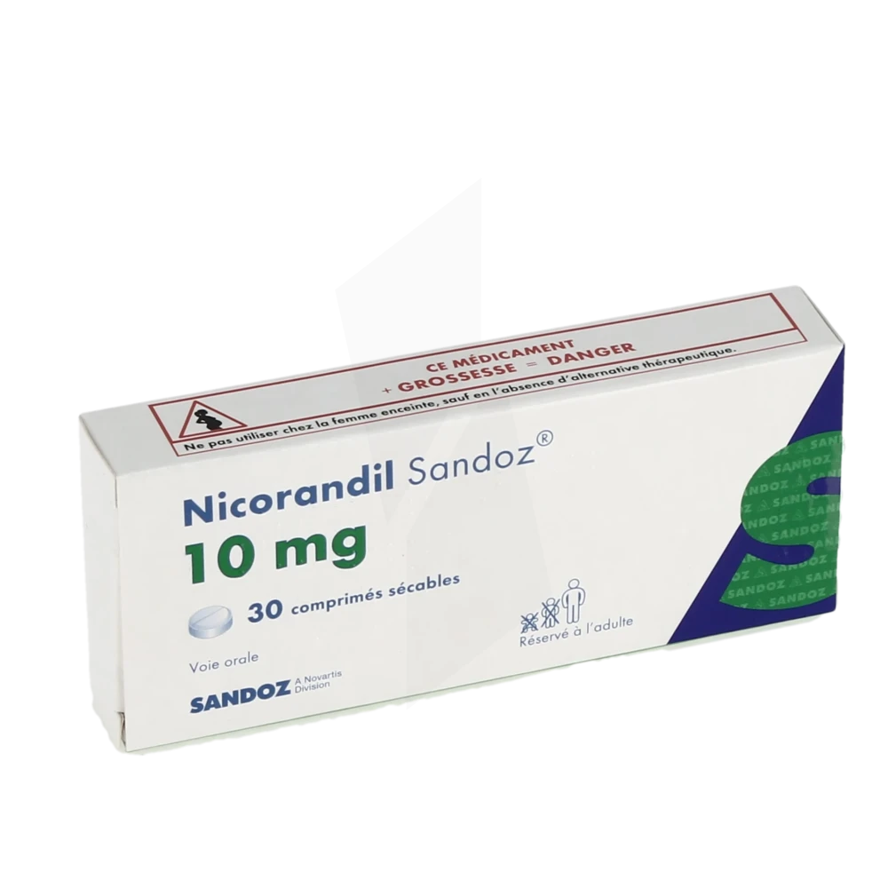 Nicorandil Sandoz 10 Mg, Comprimé Sécable