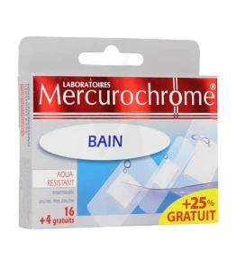 Mercurochrome Pansements Bain Aqua-résistant X 16