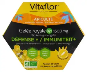 Vitaflor Apiculte GelÉe Royale Bio 1500 Mg S Buv DÉfense+ 20amp/15ml à Toul
