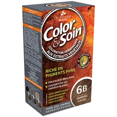 COLOR&SOIN Kit coloration permanente 6B marron cacao