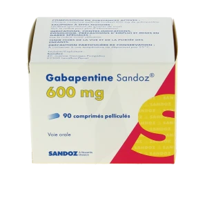 Gabapentine Sandoz 600 Mg, Comprimé Pelliculé