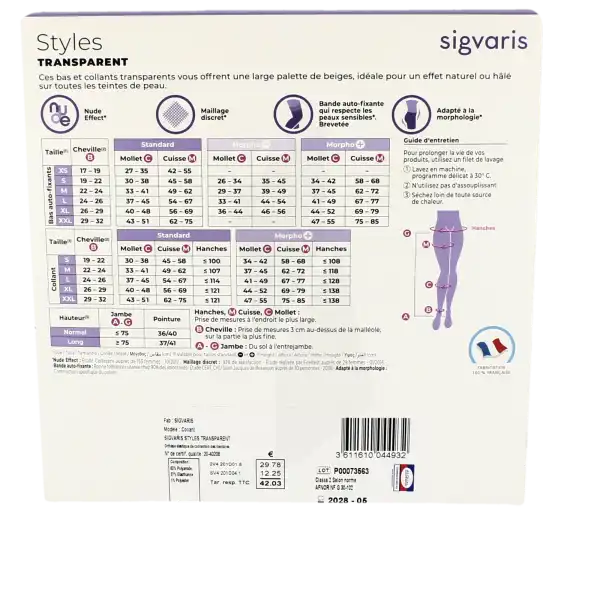 Sigvaris Styles Transparent Collant  Femme Classe 2 Beige 140 Medium Normal