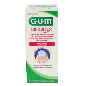 Gum Gingidex Bain De Bouche 0,12 %, Fl 300 Ml