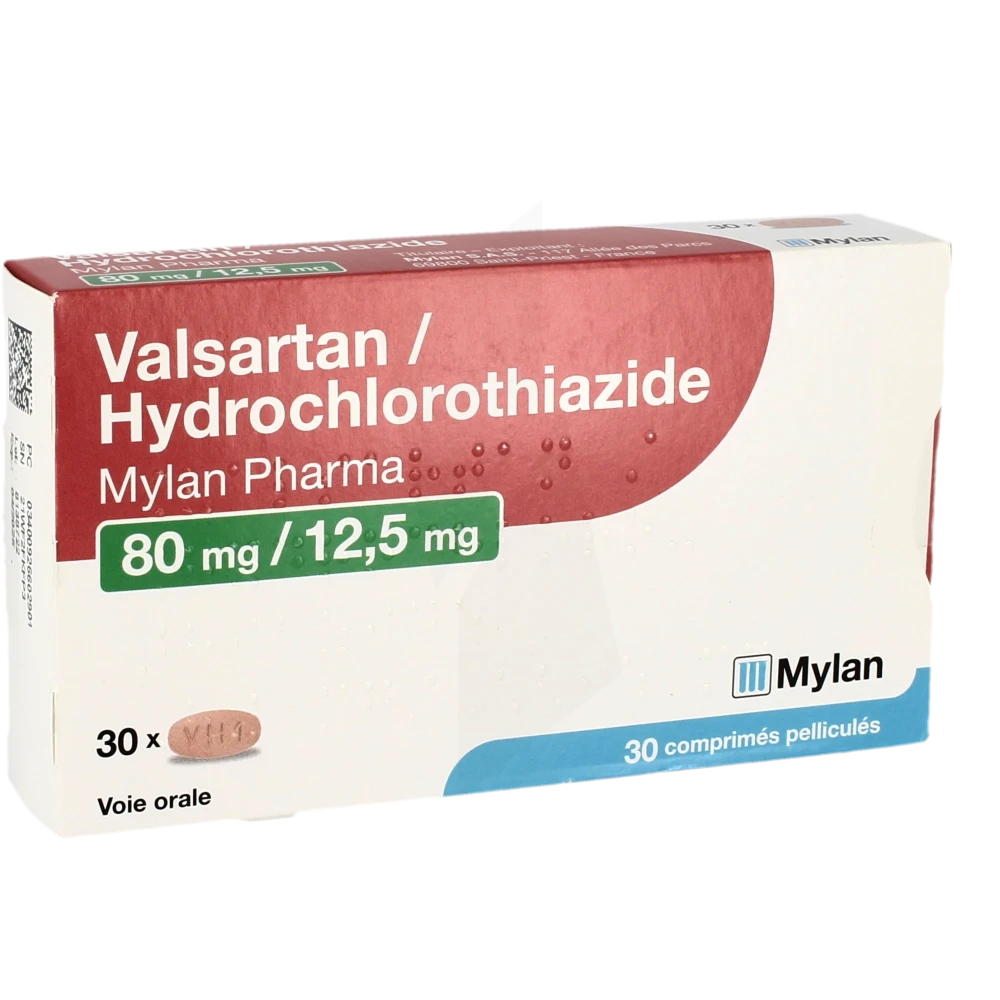 Valsartan/hydrochlorothiazide Viatris 80 Mg/12,5 Mg, Comprimé Pelliculé