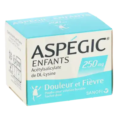 ASPEGIC ENFANTS 250 mg, poudre pour solution buvable en sachet-dose