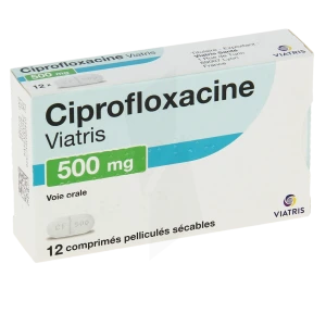 Ciprofloxacine Viatris 500 Mg, Comprimé Pelliculé Sécable