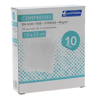 Euromedis Compresse Stér N Tiss 7,5x7,5cm 10/2 à REIMS