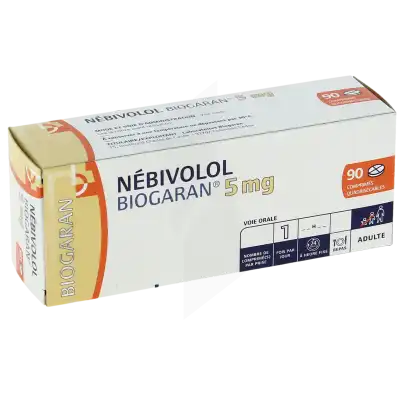 Nebivolol Biogaran 5 Mg, Comprimé Quadrisécable à LE LAVANDOU