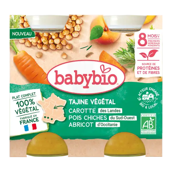 Babybio Alimentation Infantile Tajine De Légumes 2pots/200g