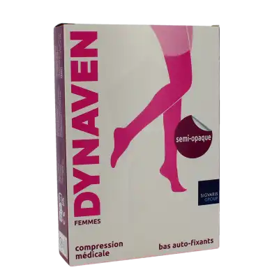 Sigvaris Dynaven Semi-opaque Bas Auto-fixants Classe 2 Femme Beige Long S à Labège