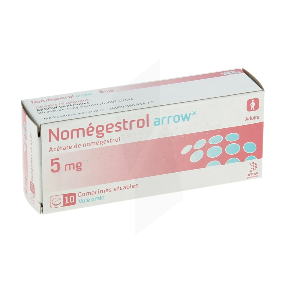 Nomegestrol Arrow 5 Mg, Comprimé Sécable