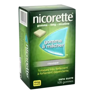 Nicorette 4 Mg Sans Sucre, Gomme à Mâcher Médicamenteuse édulcorée Au Sorbitol à BU