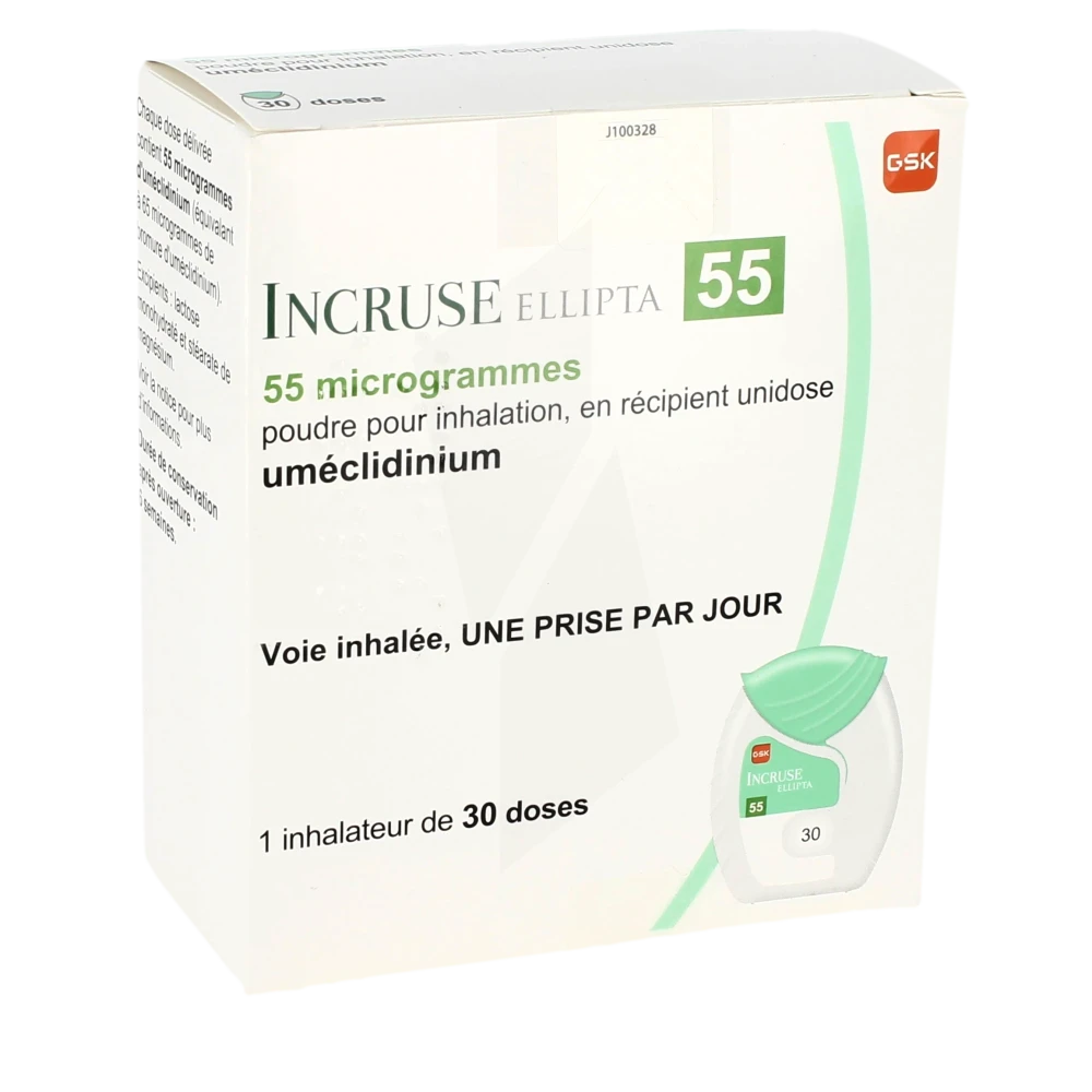 Incruse Ellipta 55 Microgrammes, Poudre Pour Inhalation En Récipient Unidose