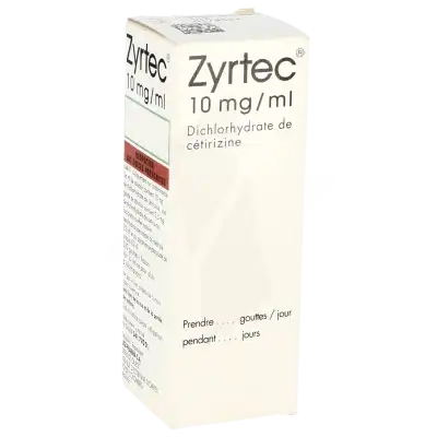 Zyrtec 10 Mg/ml, Solution Buvable En Gouttes à Bordeaux