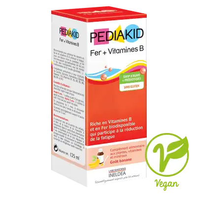 Pédiakid Fer + Vitamines B Sirop Banane 125ml à SEYNOD