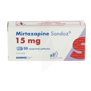 Mirtazapine Sandoz 15 Mg, Comprimé Pelliculé