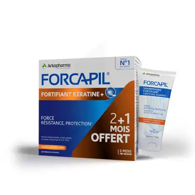 Forcapil Fortifiant + Kératine Gélules B/180 + Shampooing 30ml Offert à Mathay