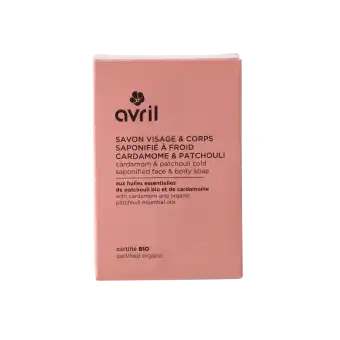 Avril Savon à Froid Visage & Corps Cardamome & Patchouli Bio 100g