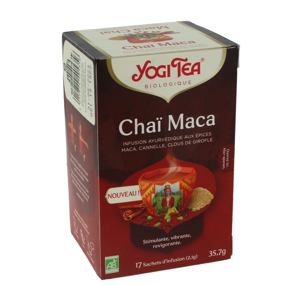 Yogi Tea Tisane Ayurvédique Chaï Maca Bio 17 Sachets/2,1g