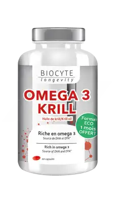 Biocyte Oméga 3 Krill 500mg Caps B/90 à VILLENAVE D'ORNON