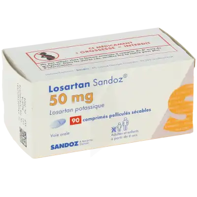 Losartan Sandoz 50 Mg, Comprimé Pelliculé Sécable à MONTEREAU-FAULT-YONNE