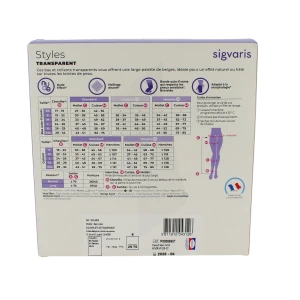 Sigvaris Styles Divin Eclat Transparent Bas Auto-fixants Classe 2 Femme Beige 120 Normal Xs