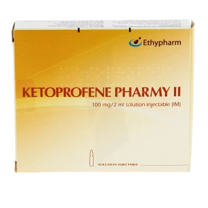Ketoprofene Pharmy Ii 100 Mg/2 Ml, Solution Injectable Intramusculaire (i.m.)