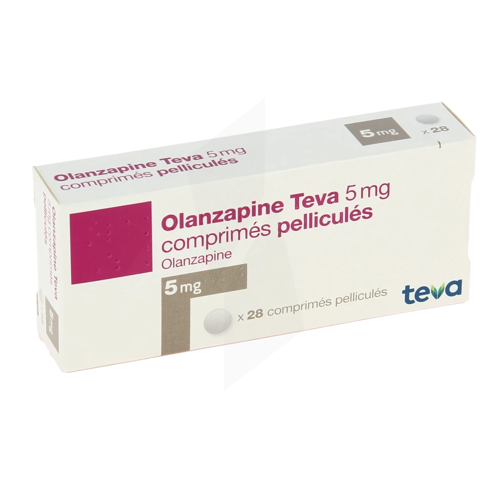 Olanzapine Teva 5 Mg, Comprimé Pelliculé
