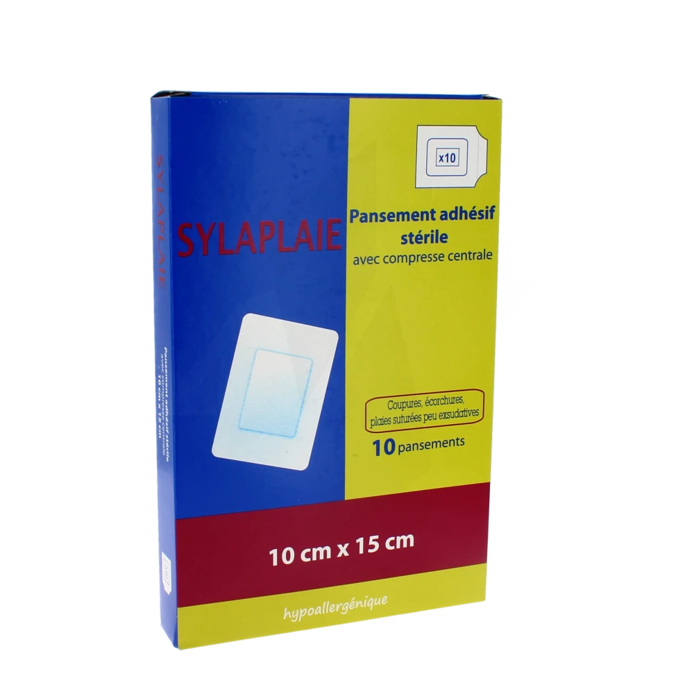 Sylaplaie Pans Adh Stér Av Compr 10x15cm B/10