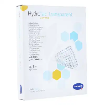 HydroTac® Transparent Comfort pansement adhésif 8 x 8 cm - Boîte de 10