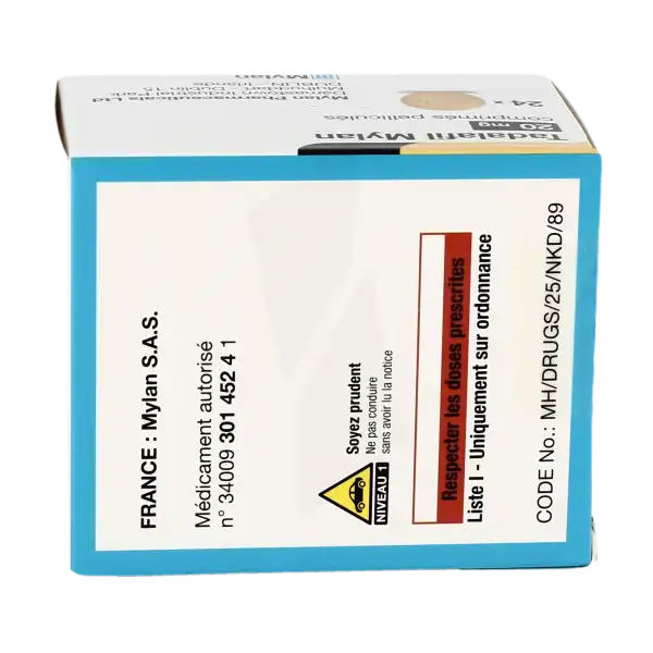 Tadalafil Mylan 20 Mg, Comprimé Pelliculé