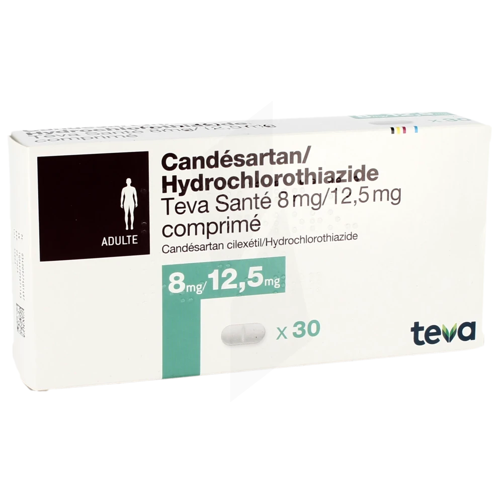 Candesartan/hydrochlorothiazide Teva Sante 8 Mg/12,5 Mg, Comprimé