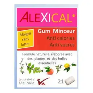 Alexical Gum Minceur Anti Calories Anti Sucres B/21 à LIVRON-SUR-DROME