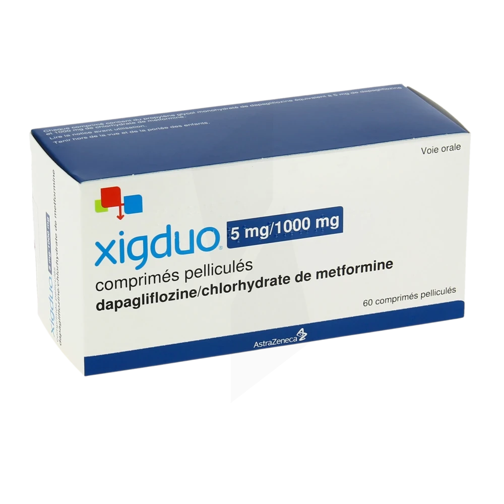 Xigduo 5 Mg/1000 Mg, Comprimé Pelliculé