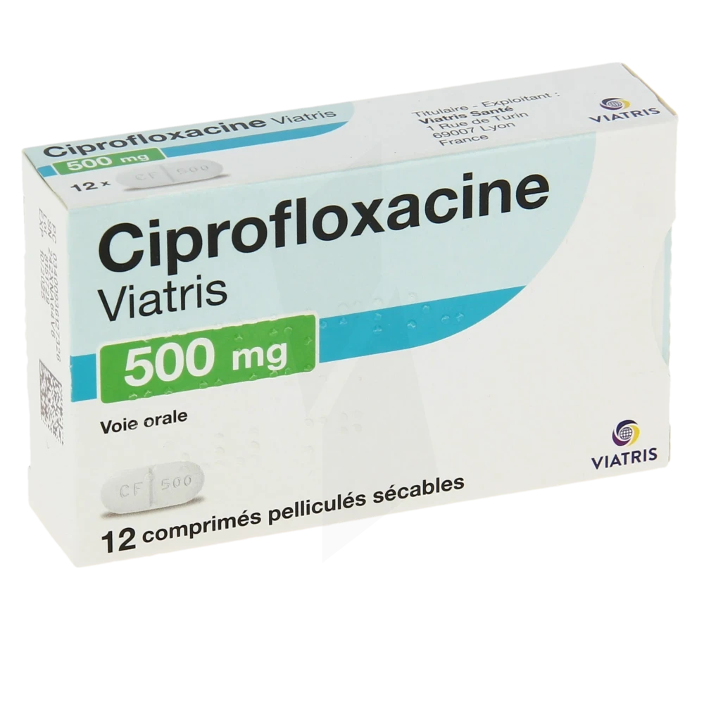 Ciprofloxacine Viatris 500 Mg, Comprimé Pelliculé Sécable