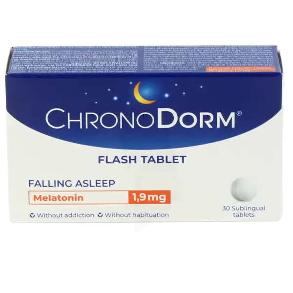 Chronodorm Mélatonine 1,9mg Comprimés Sublinguaux B/30