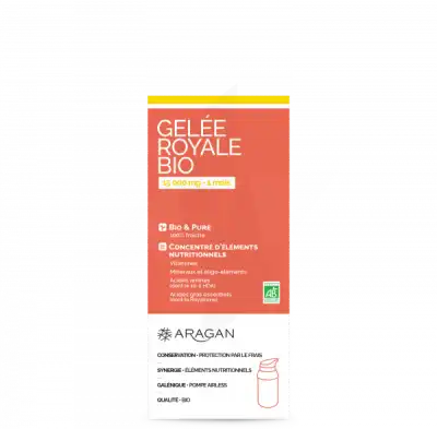 Aragan Gelée Royale Bio 15000 Mg Gelée Fl Pompe Airless/18g à MANDUEL