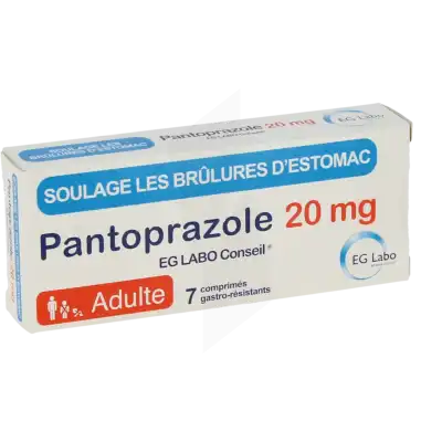Pantoprazole Eg Labo Conseil 20 Mg, Comprimé Gastro-résistant à BRUGUIERES