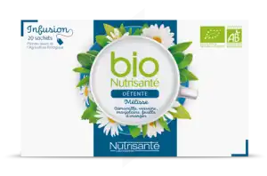 Acheter Nutrisanté Infusions Bio Tisane Détente 20 Sachets à Bourg-lès-Valence