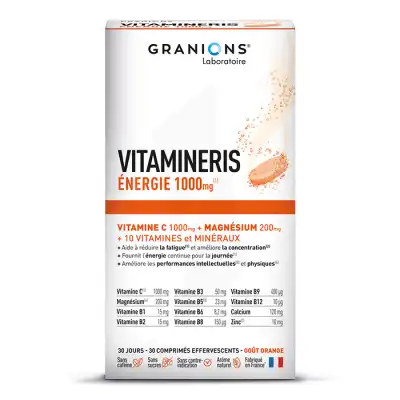 Vitamineris Énergie 1000mg 30 Comprimés Effervescents à Saint-Maximin