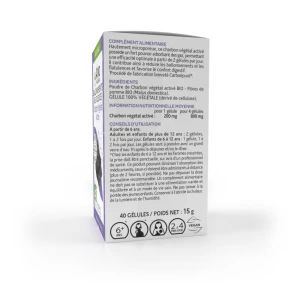 Arkogélules® Charbon Végétal Activé Gélules Bio Fl/40