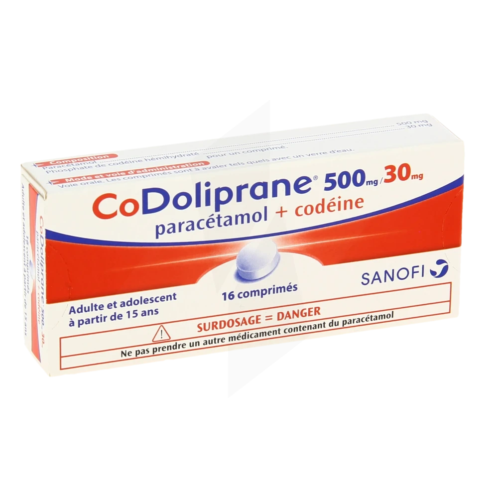 Codoliprane 500 Mg/30 Mg, Comprimé