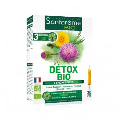 Santarome Bio Détox Solution Buvable 20 Ampoules/10ml à Agen