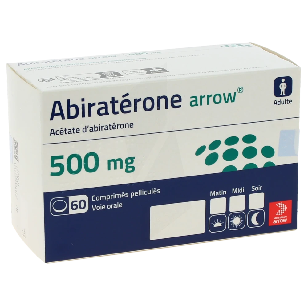 Abiraterone Arrow 500 Mg, Comprimé Pelliculé