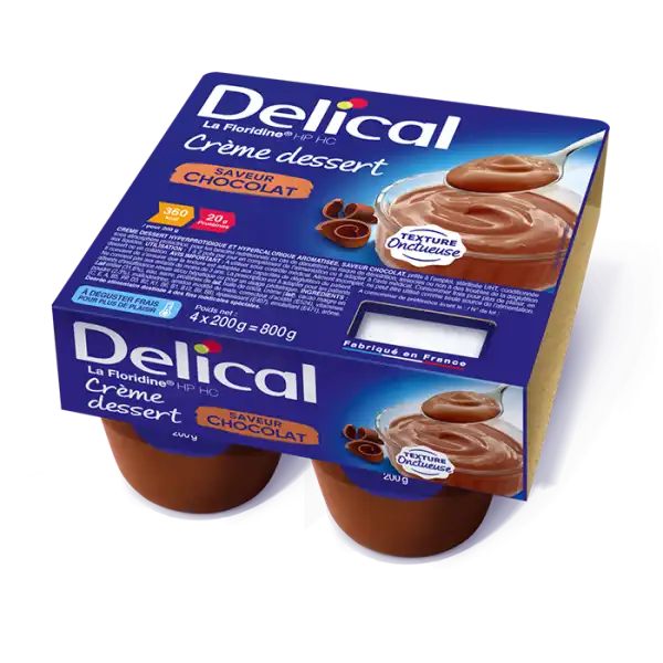 Delical Crème La Floridine Hp Hc Nutriment Chocolat 4pots/200g