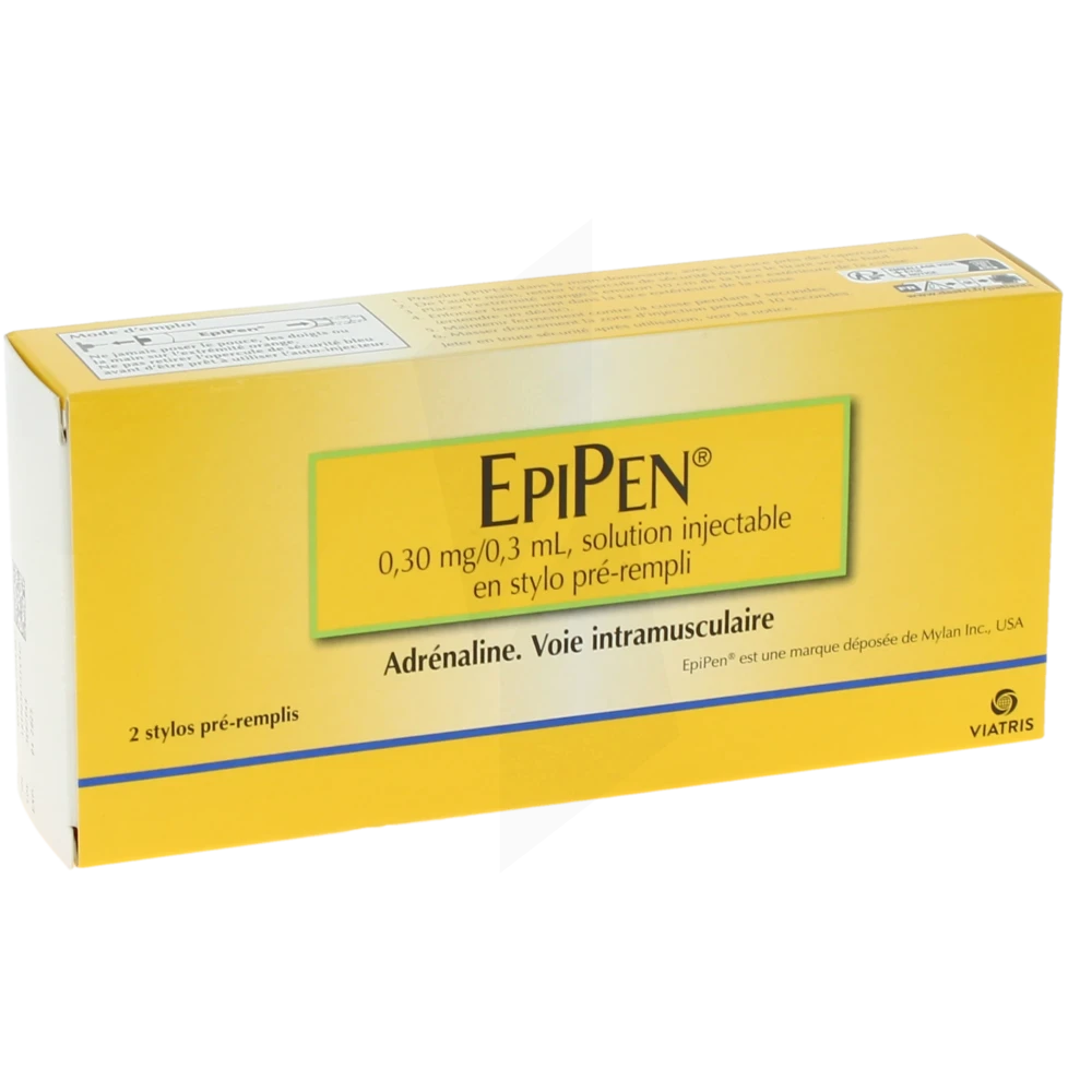 Epipen 0,30 Mg/0,3 Ml, Solution Injectable En Stylo Pré-rempli