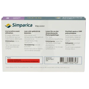 Simparica 10mg (chien 2,5 - 5 Kg) Boîte De 3 Comprimés