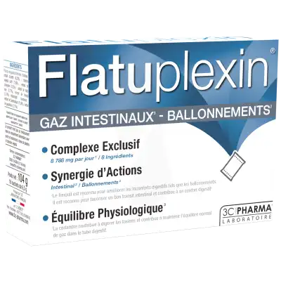 Flatuplexin Poudre Solution Buvable Gaz Intestinaux Ballonnements 16 Sachets à BIGANOS